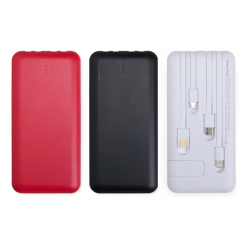 - Huble Brindes Corporativos Carregador Portátil Personalizado Power Bank 10.000Mah Multissaídas - Detalhe 1