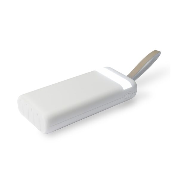 Carregador Portátil Personalizado Power Bank 20.000Mah Com Lanterna Multissaídas