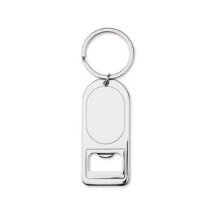 Chaveiro Personalizado Metal Abridor PRATA