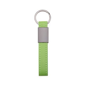 Chaveiro Personalizado Metal Com Couro Sintético VERDE