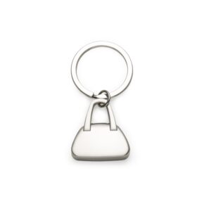 Chaveiro Personalizado Metal Formato Bolsa PRATA