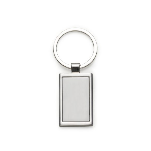 Chaveiro Personalizado Metal Retangular PRATA