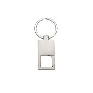 Chaveiro Personalizado Metal Retangular PRATA