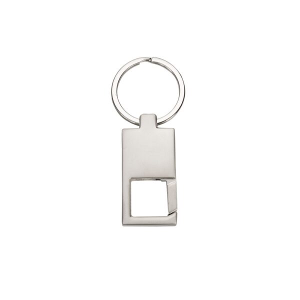 Chaveiro Personalizado Metal Retangular PRATA