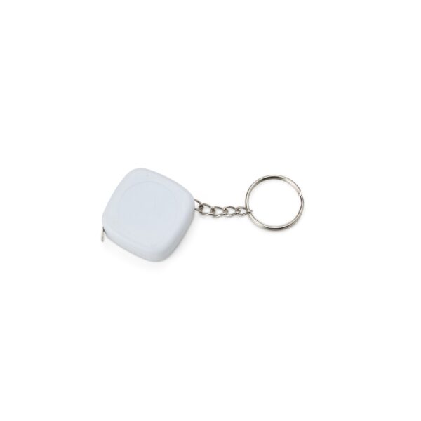 Chaveiro Personalizado Trena Plástico 1M BRANCO