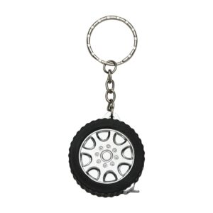 Chaveiros Personalizados Trena Pneu Brilhante PRETO