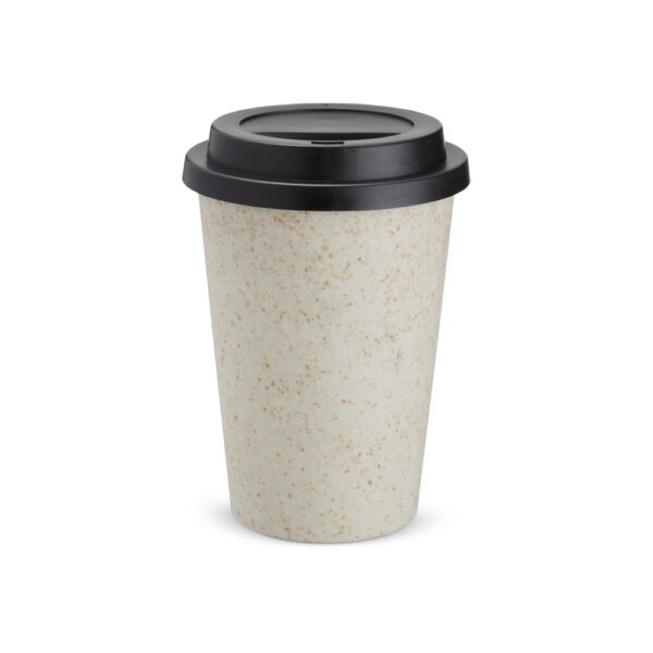 Copo Personalizado Fibra De Arroz C/ Tampa 450ml BEGE