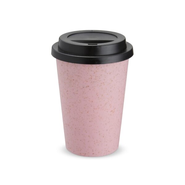 Copo Personalizado Fibra De Arroz C/ Tampa 450ml ROSA