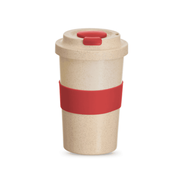 Copo Personalizado Fibra De Bambu Vermelho