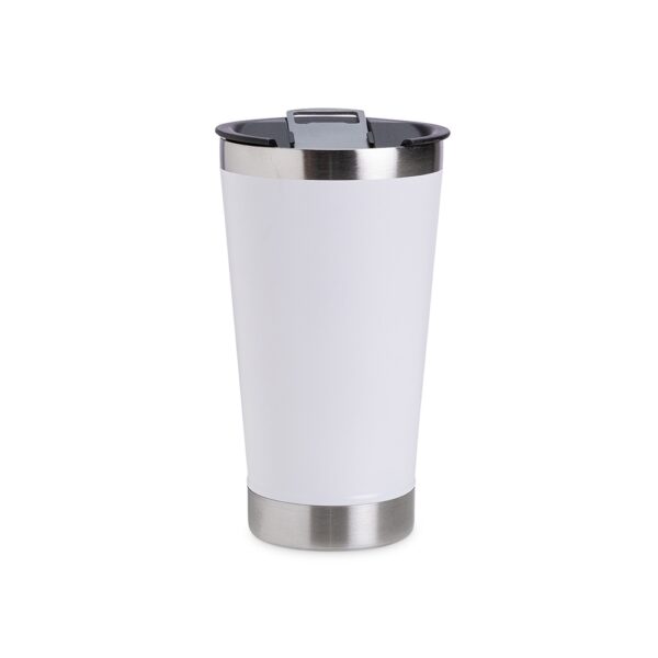 Copo Personalizado Inox 500ml Com Abridor BRANCO