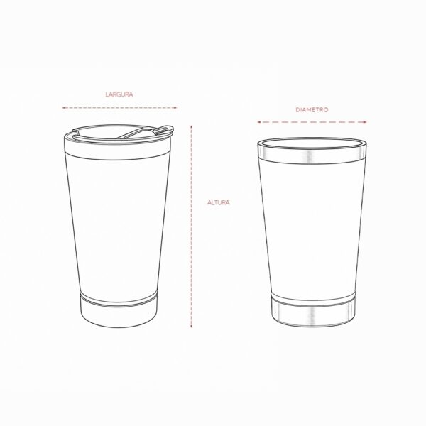 Copo Personalizado Inox 500ml Com Abridor - Detalhe 6