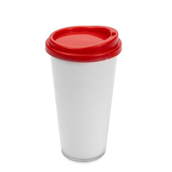 Copo Personalizado Plástico Duplo 400ml BRANCO