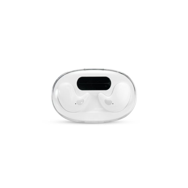 Fone De Ouvido Personalizado Bluetooth Com Case Carregador BRANCO