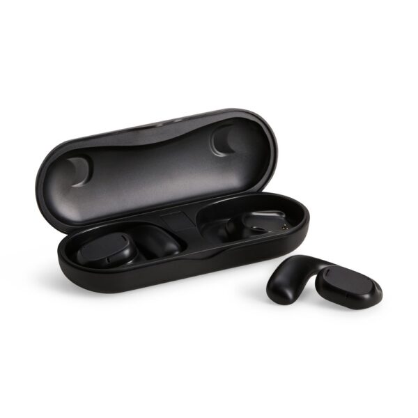 Fone De Ouvido Personalizado Bluetooth Com Case Carregador PRETO