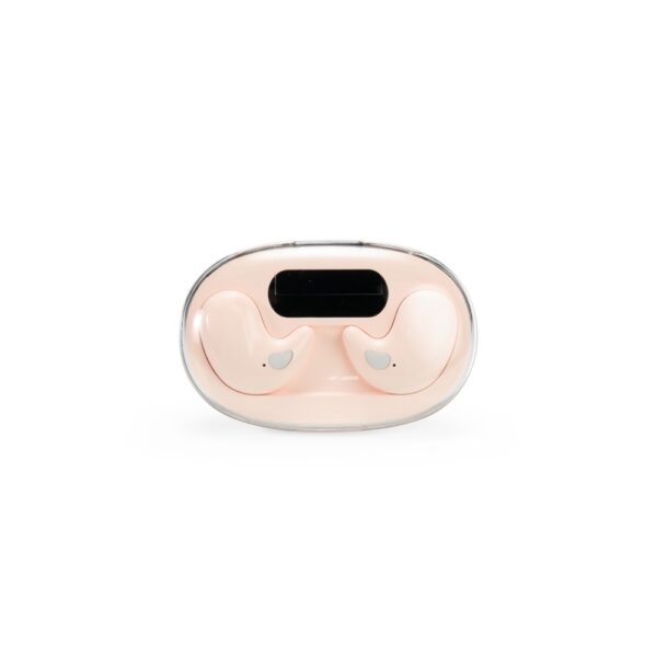 Fone De Ouvido Personalizado Bluetooth Com Case Carregador ROSA