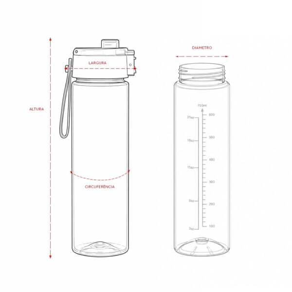 Garrafa Personalizada Plástica 750ml - Detalhe 6