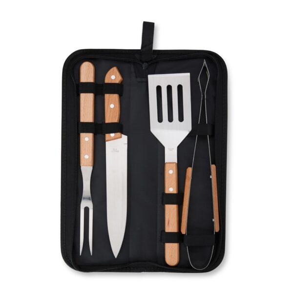 Kit Churrasco Personalizado 4 Peças PRETO