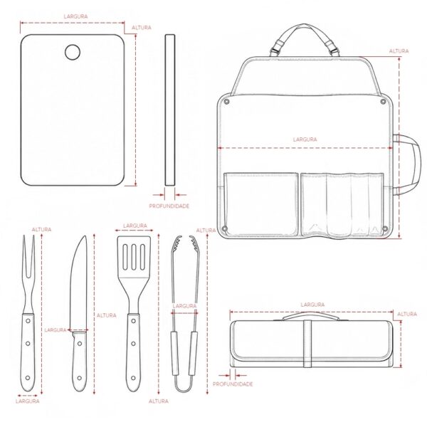Kit Churrasco Personalizado 6 Peças - Detalhe 4