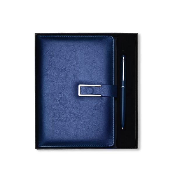 Kit Executivo Personalizado 2 Peças Couro Sintético Detalhe Metal