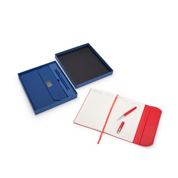 Kit Executivo Personalizado 2 Peças PU Fecho Magnético 4 Cores Detalhe