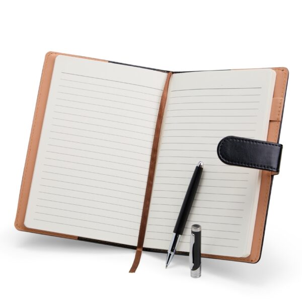 Kit Executivo Personalizado 2 Peças Couro Sintético 96 Folhas Detalhe