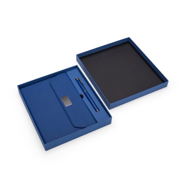 Kit Executivo Personalizado 2 Peças PU Fecho Magnético 4 Cores Detalhe