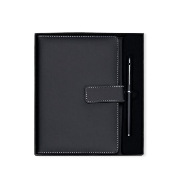 Kit Executivo Personalizado 2 Peças PU Aba Magnética