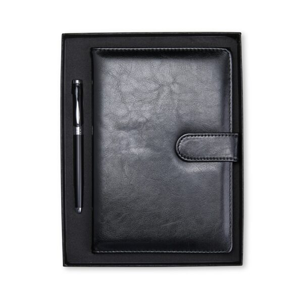 Kit Executivo Personalizado 2 Peças Couro Sintético 96 Folhas