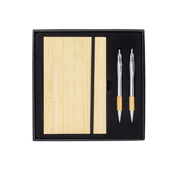Kit Executivo Personalizado 3 Peças Bambu 6 Cores Ambientada
