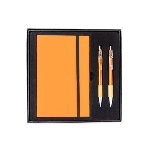 Kit Executivo Personalizado 3 Peças Bambu 6 Cores Laranja