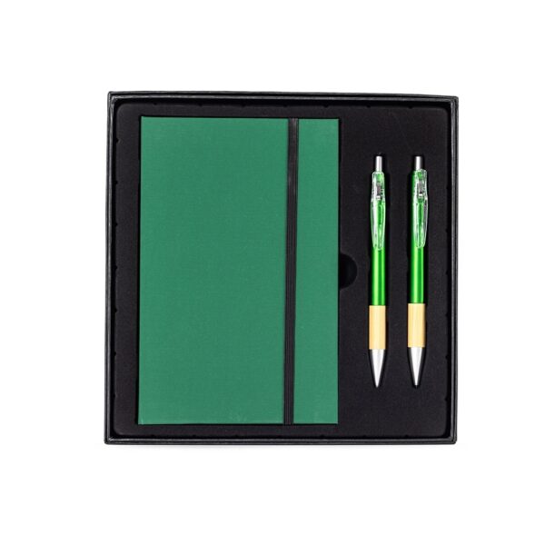 Kit Executivo Personalizado 3 Peças Bambu 6 Cores Verde