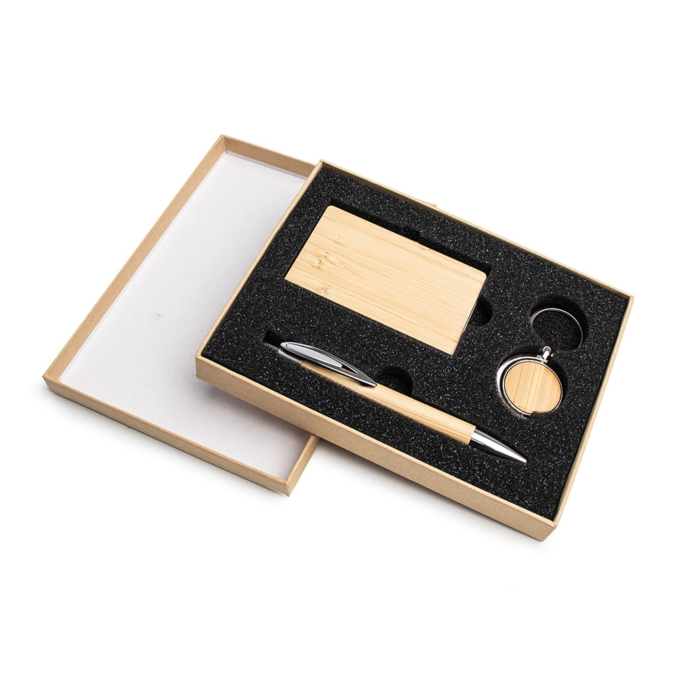 - Huble Brindes Corporativos Kit Executivo Personalizado Ecológico 3 Peças - Imagem 2