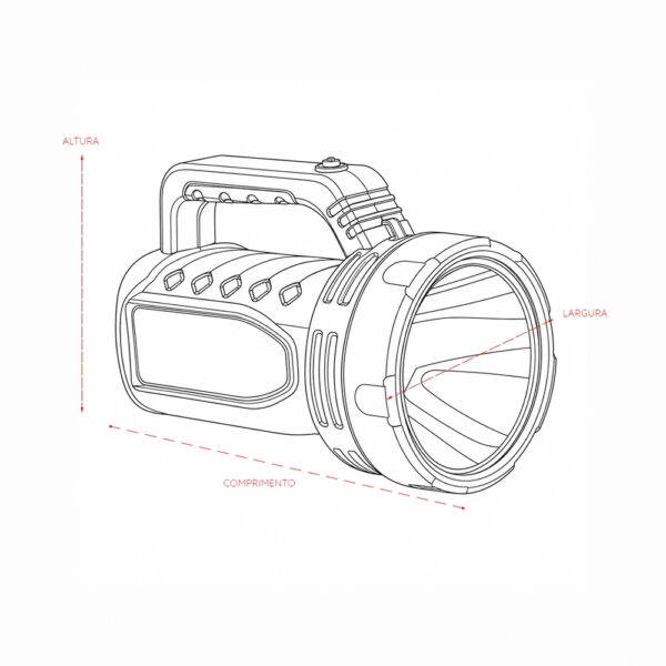 Kit Ferramentas Personalizado Lanterna Plástica Recarregável - Detalhe 7