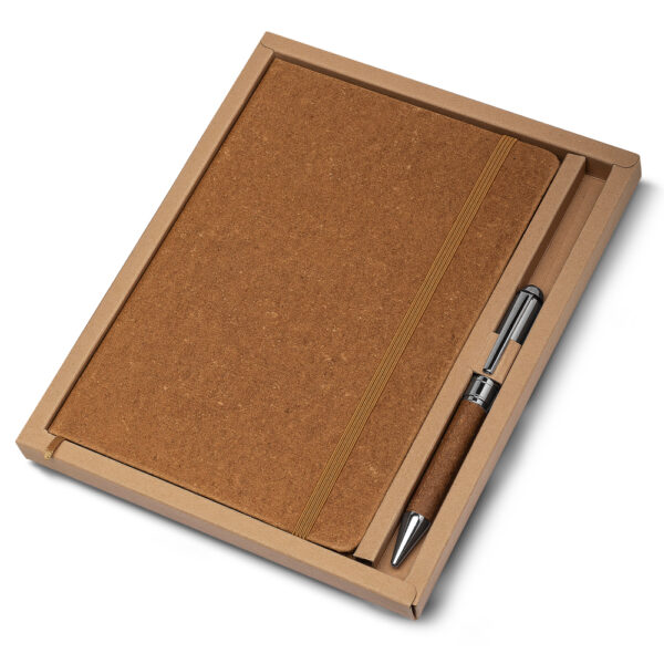 Kit Executivo Personalizado 2 Peças A5 Couro Reciclado Marrom