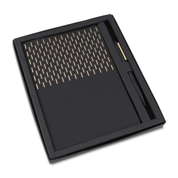 Kit Executivo Personalizado 2 Peças A5 PU Caneta Alumínio Reciclado Foto