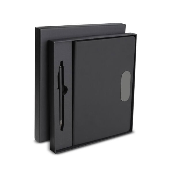 Kit Executivo Personalizado 2 Peças A5 PU com Marcador de Texto Foto