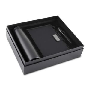 Kit Personalizado Escritório Caderno, Garrafa E Caneta Metalica