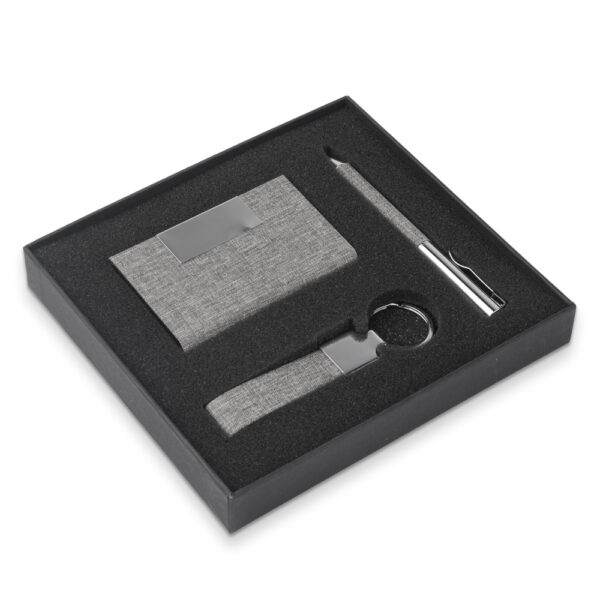 Kit Executivo Personalizado 3 Peças Metal e rPET Porta Cartão Foto