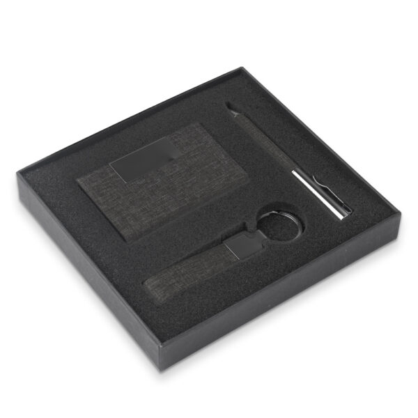 Kit Executivo Personalizado 3 Peças Metal e rPET Porta Cartão Foto