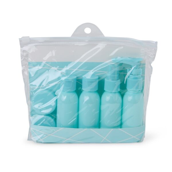 Kit Viagem Personalizado Plástico 6 Peças AZUL