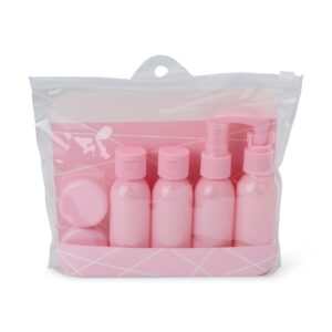 Kit Viagem Personalizado Plástico 6 Peças ROSA