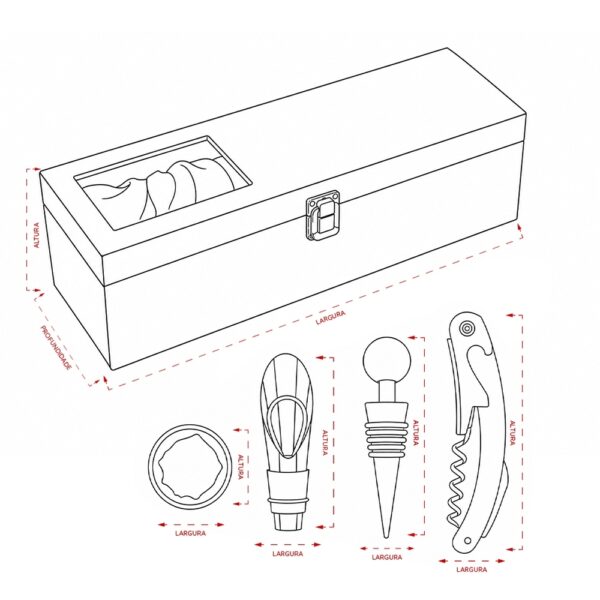 Kit Vinho Personalizado 4 Peças - Detalhe 8