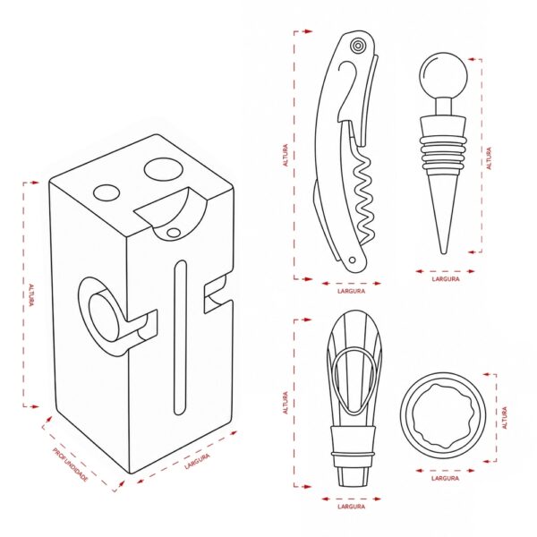 Kit Vinho Personalizado 6 Peças - Detalhe 5
