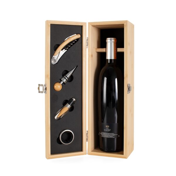 Kit Vinho Personalizado Bambu 4 Peças - Detalhe 1