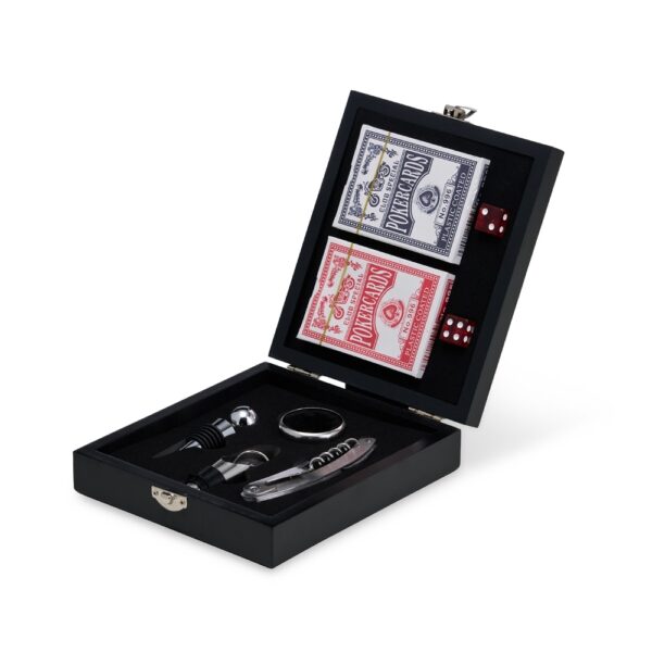 Kit Vinho Personalizado Com Jogo De Baralho - Detalhe 1