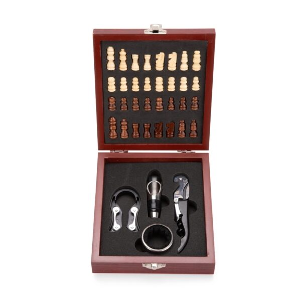 Kit Vinho Personalizado Xadrez 4 Peças - Detalhe 1