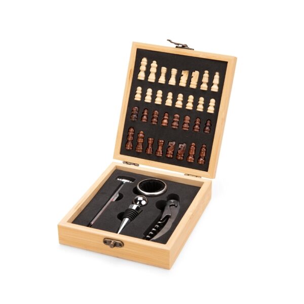 Kit Vinho Personalizado Xadrez 4 Peças - Detalhe 1
