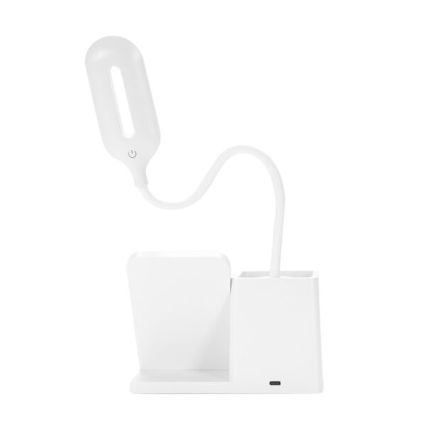 Luminária Personalizada LED Com Carregamento Via Indução E Porta-Caneta - Detalh