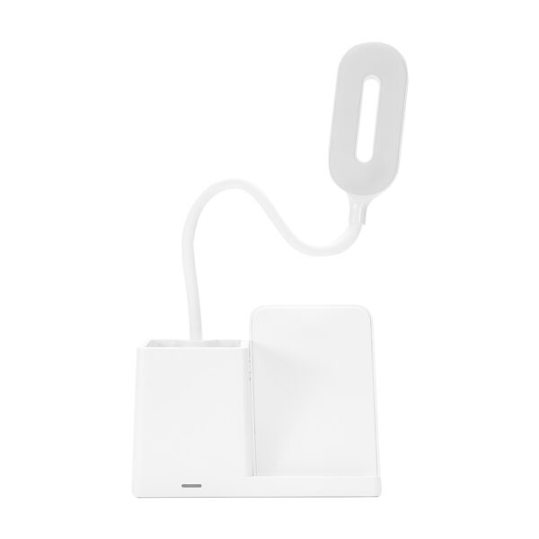 Luminária Personalizada LED Com Carregamento Via Indução E Porta-Caneta - Detalh