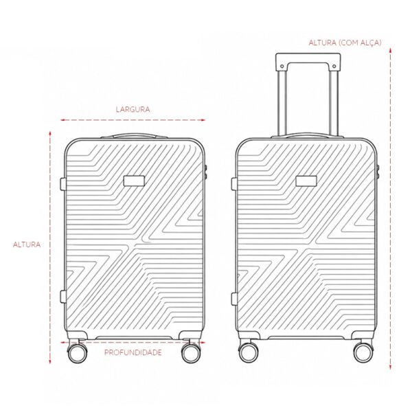 Mala De Viagem Personalizada 54L - Detalhe 10